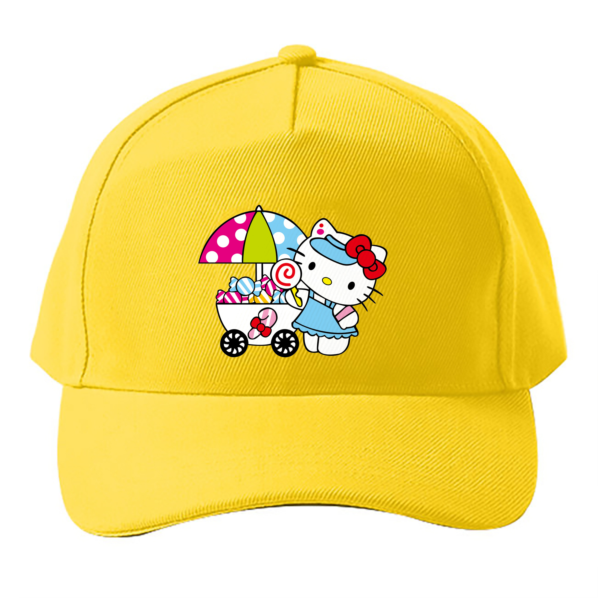 （画像用） Hello Kitty ハローキティ ベースボールキャップ 綿100％ 男女兼用 帽子 スポーツ